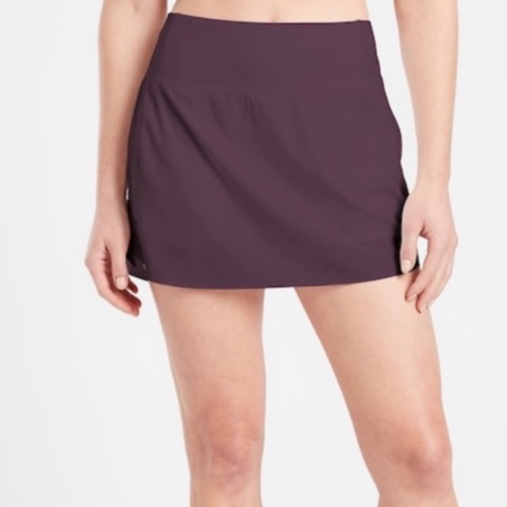 Athleta Run With it Skort 14” size M maroon/purple